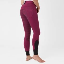 Horze Women's Full Seat Breeches W/Elastic Leg - Potion Purple