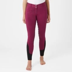 Horze Women's Full Seat Breeches W/Elastic Leg - Potion Purple -The Equestrian Shop 555353 800 800