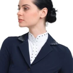 Cavalliera Women's Diva Purity Show Jacket - Navy Blue -The Equestrian Shop 558645 800 800