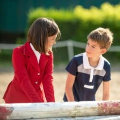 Cavalliera Kids' I Love Crystals Show Jacket - Ruby Red/Silver -The Equestrian Shop 558820 800 800