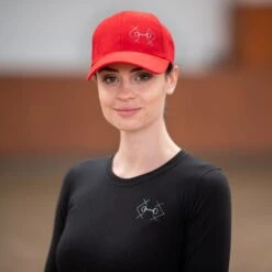Cavalliera Bit Baseball Cap - Red -The Equestrian Shop 559007 800 800