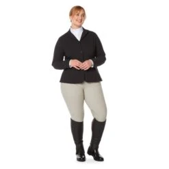 Kerrits Women's Stretch Competitor Koat 3 Snap - Black -The Equestrian Shop 569570 800 800