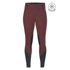 Kerrits Women's Sit Tight Wind Pro Knee Patch Tights - Mahogany