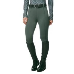 Kerrits Women's Power Stretch Knee Patch Pocket Tights - Spruce -The Equestrian Shop 578237 800 800