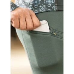 Kerrits Women's Power Stretch Knee Patch Pocket Tights - Spruce -The Equestrian Shop 578239 800 800