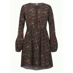 EQL Women's Ecovero Boheme Tunic Dress - Cinnabar Enchanted Garden