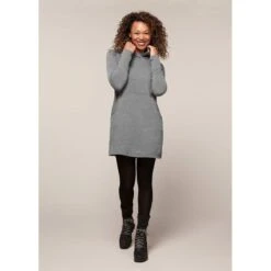 EQL Women's Weekender Fleece Hoodie Dress - Heather Grey -The Equestrian Shop 582454 800 800