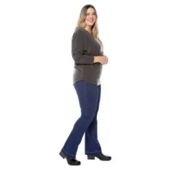 EQL Women's In Motion Bootcut Jean W/Raw Hem - Midnight Wash -The Equestrian Shop 584679 800 800