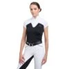 Cavalliera Women's POP Short Sleeve Show Shirt - White/Black -The Equestrian Shop 587774 800 800