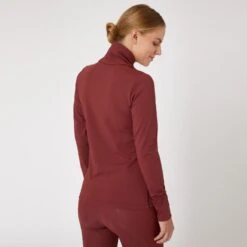 Horze Women's Raquel Turtleneck Training Shirt - Merlot -The Equestrian Shop 591273 800 800
