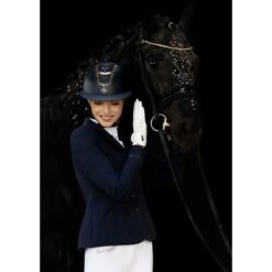 Fair Play Women's Taylor Rose Gold Show Jacket - Navy -The Equestrian Shop 593347 800 800