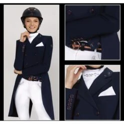 Fair Play Women's Dorothee Rose Gold Shadbelly Coat - Black 9 Fair Play Women's Dorothee Rose Gold Shadbelly Coat - Black -The Equestrian Shop 593902 800 800