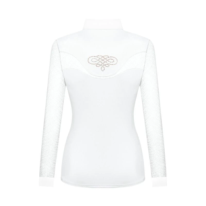 Fair Play Women's Cecile Rose Gold Long Sleeve Competition Shirt - White 4 Fair Play Women's Cecile Rose Gold Long Sleeve Competition Shirt - White - Image 2