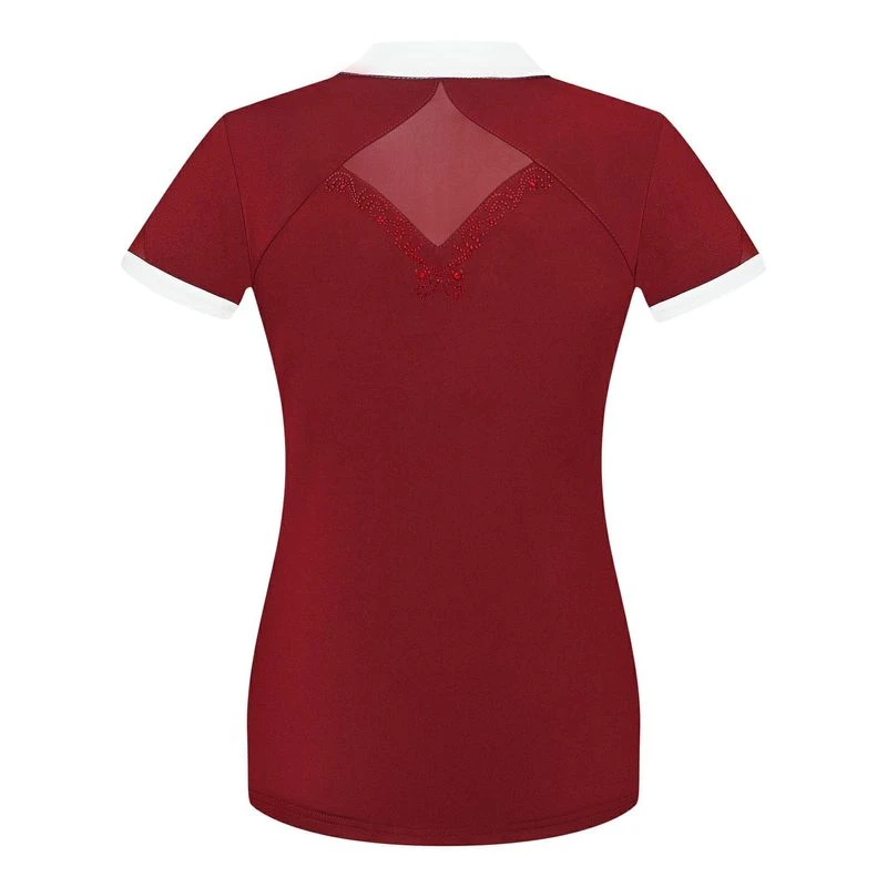 Fair Play Women's Cathrine Short Sleeve Competition Shirt - Burgundy/White 4 Fair Play Women's Cathrine Short Sleeve Competition Shirt - Burgundy/White - Image 2