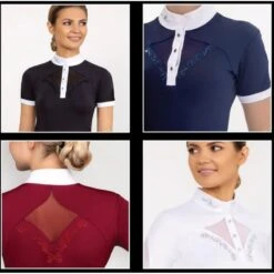 Fair Play Women's Cathrine Short Sleeve Competition Shirt - Burgundy/White 9 Fair Play Women's Cathrine Short Sleeve Competition Shirt - Burgundy/White -The Equestrian Shop 595470 800 800