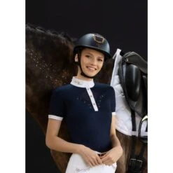 Fair Play Women's Cathrine Rose Gold Short Sleeve Competition Shirt - White -The Equestrian Shop 595541 800 800
