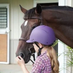 IRH EQUI-PRO Helmet W/Sun Visor - Matte Purple -The Equestrian Shop 596904 800 800