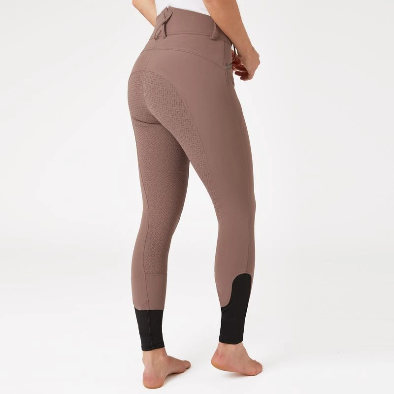 Horze Women's Dina Crystal Detailed Silicone Full Seat Breeches - Purple 5 Horze Women's Dina Crystal Detailed Silicone Full Seat Breeches - Purple - Image 3