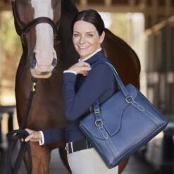 Oughton Paddock Lux Shoulder Bag - Iconic Navy -The Equestrian Shop 603711 800 800