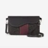 Oughton Vintage Canvas Paddock Crossbody - Graphite/Bordeaux -The Equestrian Shop 603909 800 800