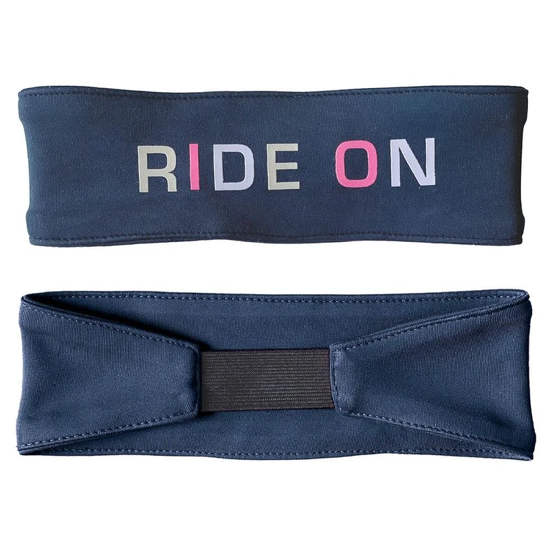 Equistar Kids' Active Rider Headband - Navy/Ride On 3 Equistar Kids' Active Rider Headband - Navy/Ride On