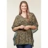 EQL Women's Daydream Gauze Tunic - Cypress Hoofprint Meadow -The Equestrian Shop 644602 800 800