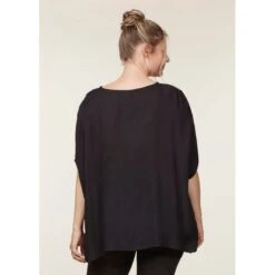 EQL Women's Embroidered EQ Stripe Top - Black -The Equestrian Shop 644785 800 800