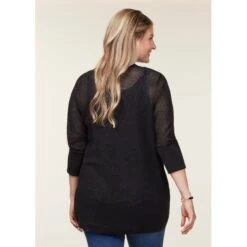 EQL Women's Mesh Cocoon Cardigan - Black -The Equestrian Shop 644800 800 800
