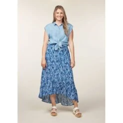 EQL Women's Tencel Rolled Cuff Shirt - Chambray -The Equestrian Shop 644825 800 800