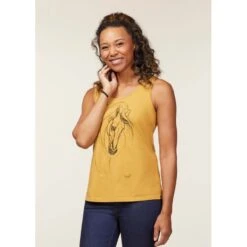 EQL Women's Graceful Horse Tank - Dijon -The Equestrian Shop 645079 800 800