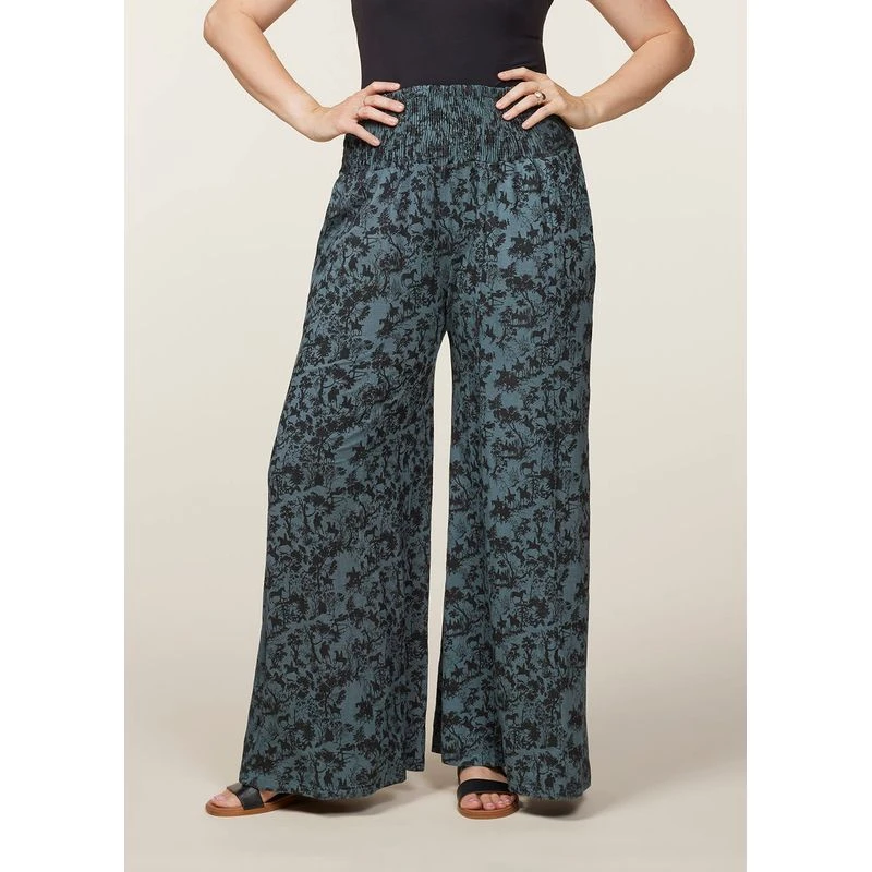 EQL Women's Soft Sweep Wide Leg Print Pant - Bluegrass Countryside 4 EQL Women's Soft Sweep Wide Leg Print Pant - Bluegrass Countryside - Image 2