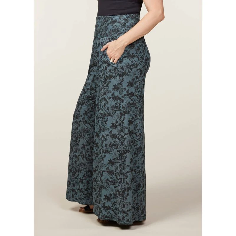 EQL Women's Soft Sweep Wide Leg Print Pant - Bluegrass Countryside 5 EQL Women's Soft Sweep Wide Leg Print Pant - Bluegrass Countryside - Image 3