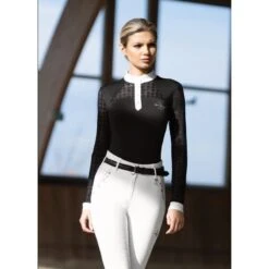 Fair Play Women's Aiko Long Sleeve Competition Shirt - Black -The Equestrian Shop 655530 800 800