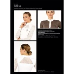 Fair Play Women's Aiko Long Sleeve Competition Shirt - Black -The Equestrian Shop 655531 800 800