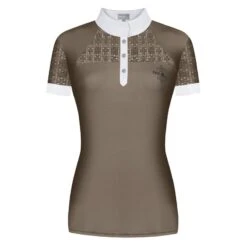 Fair Play Women's Aiko Short Sleeve Competition Shirt - Taupe Grey