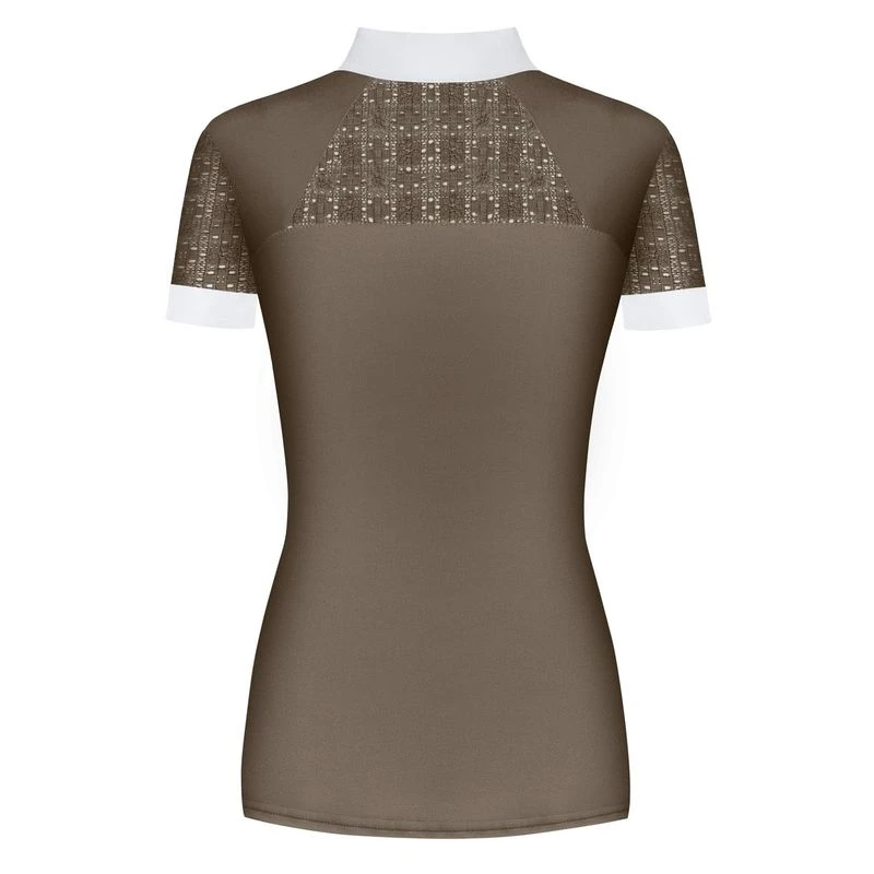 Fair Play Women's Aiko Short Sleeve Competition Shirt - Taupe Grey 4 Fair Play Women's Aiko Short Sleeve Competition Shirt - Taupe Grey - Image 2
