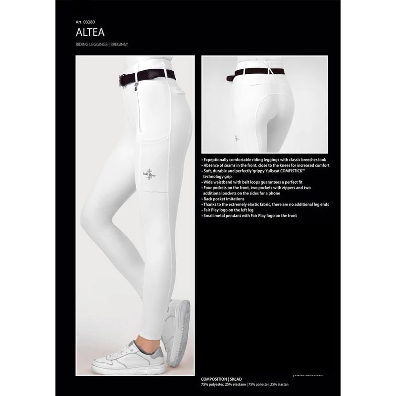 Fair Play Women's Altea Full Seat Tights - Navy 5 Fair Play Women's Altea Full Seat Tights - Navy - Image 3