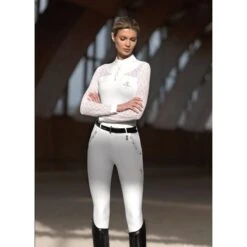 Fair Play Women's Jasmine Fleur Full Seat Breeches - White -The Equestrian Shop 656331 800 800