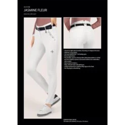 Fair Play Women's Jasmine Fleur Full Seat Breeches - White -The Equestrian Shop 656332 800 800