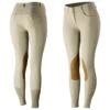 B Vertigo Women's Kimberley Show Knee Patch Breeches - Plaza Taupe Light Brown -The Equestrian Shop 657032 800 800