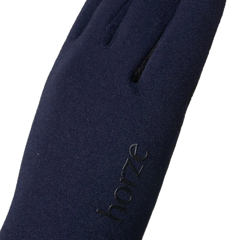 Horze Kids' Nascha Summer Gloves - Dark Navy 5 Horze Kids' Nascha Summer Gloves - Dark Navy - Image 3