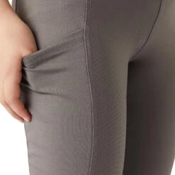 Horze Kids' Yana Knee Patch Tights - Smoked Pearl Grey -The Equestrian Shop 659905 800 800