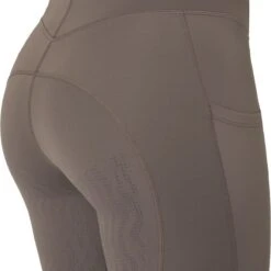 Horze Women's Alyssa High Waist UV Pro Full Seat Tights - Iron Grey Brown 11 Horze Women's Alyssa High Waist UV Pro Full Seat Tights - Iron Grey Brown -The Equestrian Shop 659942 800 800