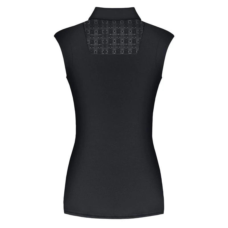 Fair Play Women's Alina Sleeveless Polo Shirt - Black 4 Fair Play Women's Alina Sleeveless Polo Shirt - Black - Image 2
