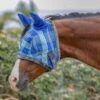 Kensington Signature Fly Mask W/Fleece,Ears And Forelock Hole - Blue Ice -The Equestrian Shop 671168 800 800