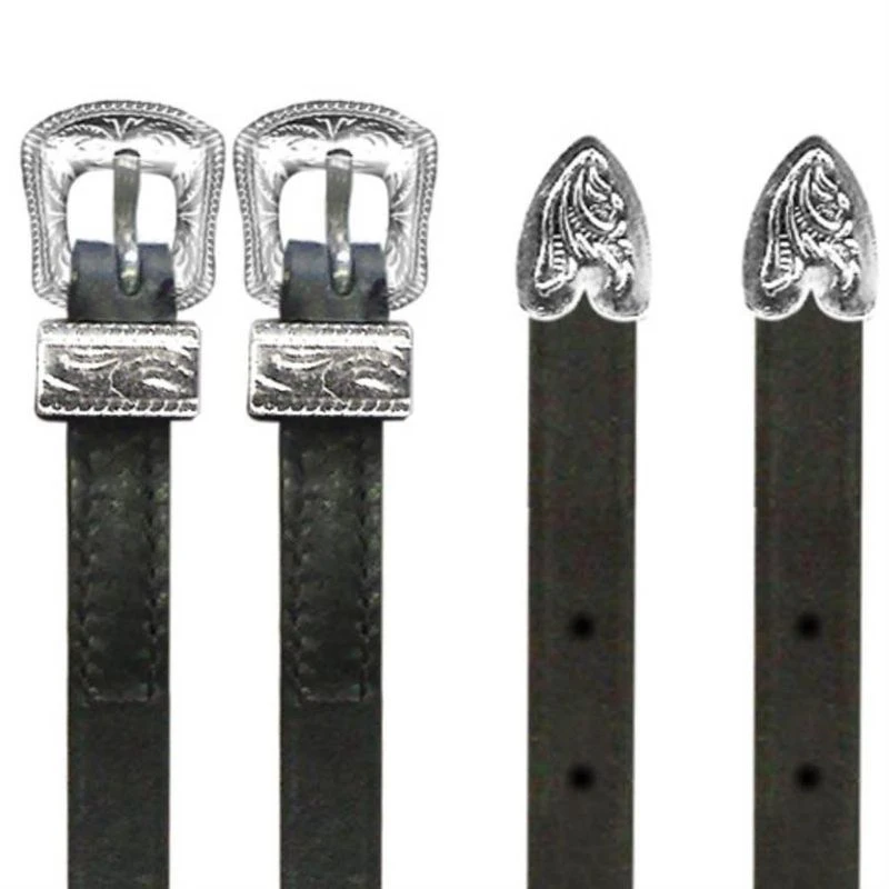 Perri's Spur Straps W/Silver Buckles - Black 4 Perri's Spur Straps W/Silver Buckles - Black - Image 2
