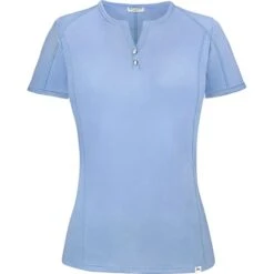 RJ Classics Women's Liza Short Sleeve Tech Tee Shirt - Blue Lilac