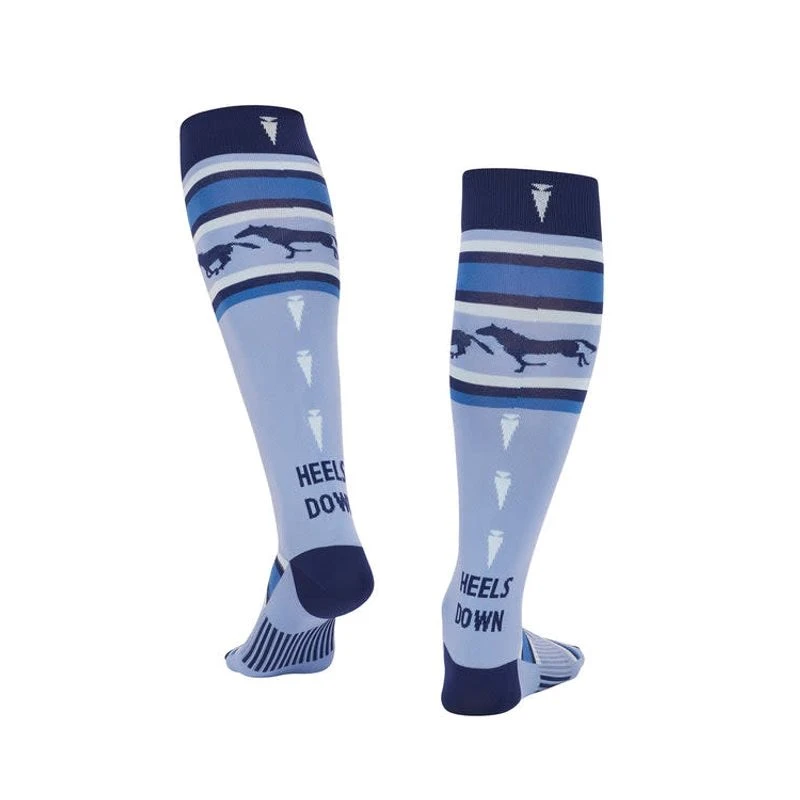 Kerrits Women's Heels Down Wool Socks - True Blue/Ink 4 Kerrits Women's Heels Down Wool Socks - True Blue/Ink - Image 2