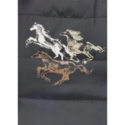 Kerrits Kids' Pony Tracks Reversible Quilted Jacket - Black Run Free/Black -The Equestrian Shop 683178 800 800