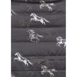 Kerrits Kids' Pony Tracks Reversible Quilted Jacket - Black Run Free/Black -The Equestrian Shop 683179 800 800